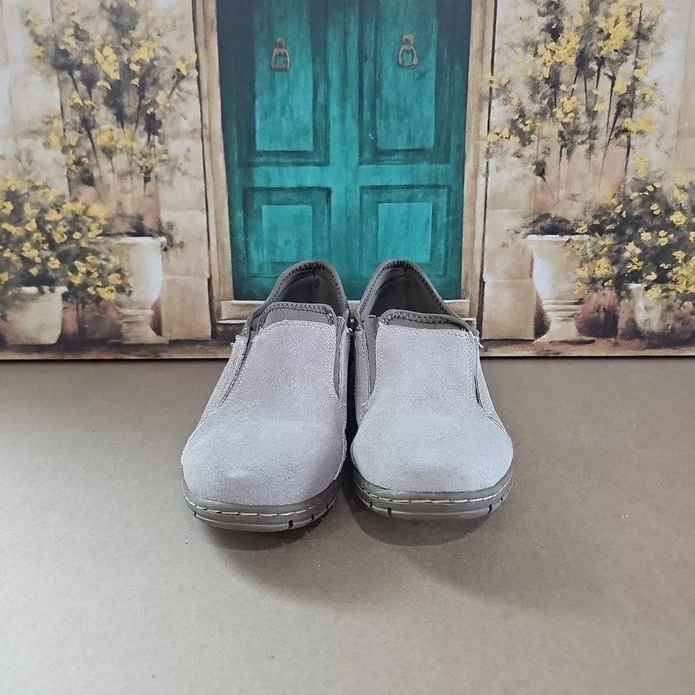 Eddie Bauer Shoes Womens 8 M Birch Bay Slip On Loafers Beige Leather Comfort Low